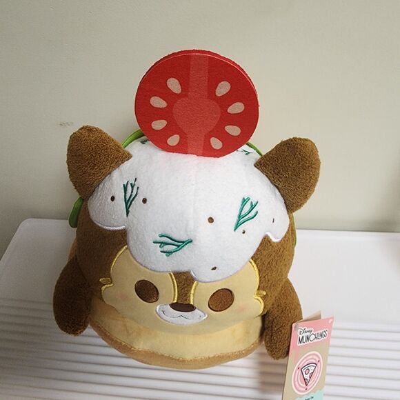Disney Munchlings Chip 'n Dale Falafel Pita Pocket Chip Street Food Plush - Picture 5 of 12